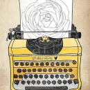 ROS1205  typewriter flowercopy jms