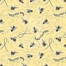 KPD2488 Bee Aware repeat butter yellow  background