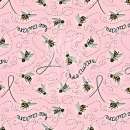 KPD2491  Bee Aware repeat pink background
