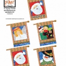 KPD2958  Patchwork Christmas Flag Mock-Ups