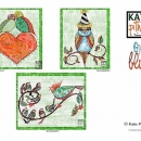 KPD  Gypsy Blue Birds Green Border 1