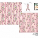 KPD2498 Find a Cure Today Daisy Pink Ribbon Stripes