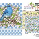 KPD2571  Blossoms & Blue Bird