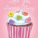 KPD2171 Love you candy heart cake card wm