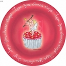 KPD2177 Love you cupid cake red plate wm