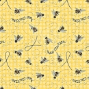 KPD2489 Bee Aware repeat golden yellow polka dot background
