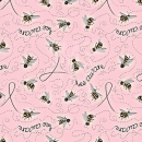 KPD2491  Bee Aware repeat pink background