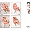 KPD  Owls Buttons and Mums - O sell