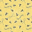 KPD2489 Bee Aware repeat golden yellow polka dot background