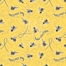 KPD2490 Bee Aware repeat golden yellow  background