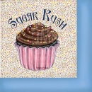 KPD2007 Sugar Rush text chocolate napkin wm