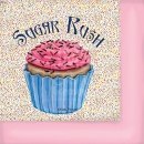 KPD2009 ugar Rush text pink napkin wm