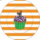 KPD2062 Spooky Black Cat Cake Plate wm