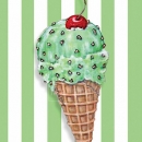 KPD2189 sweet birthday ice cream cone-stripe card wm