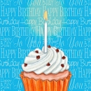 KPD2353 HappyBirthday Blue-LtBluew-whitefrsting-orangecup-ch chips wm