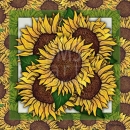 KPD2432   FLOR-SUNFLOWERSONSHEER 1