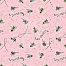 KPD2491  Bee Aware repeat pink background