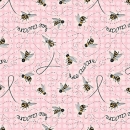 KPD2492  Bee Aware repeat pink polka dot background