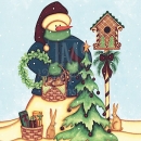 HUN2026 Snowman Gingerbread Birdhouse
