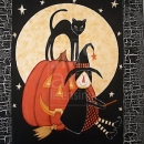 HUN2183  Moon Cat and Witch