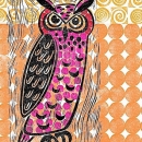 LL3113  BKP116_Owl_Pink_Orange