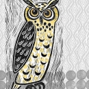 LL3115  BKP117_Owl_Yellow_Gray