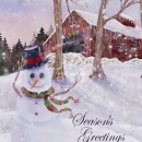 ML225  Snowman Greetings at Red Barn