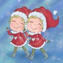 ML280  Twin Girls Christmas
