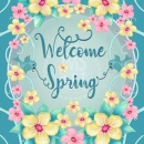 ML438  Welcome Spring Bright Flowers