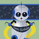 ML468  Happy Birthday Robot