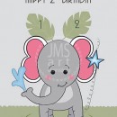 ML509  Jungle Themed Birthday Elephant