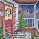 ML611-a    Christmas Porch Greeting Card