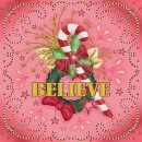 ML624  Square Christmas Candy Wreath