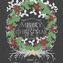 ML277  Merry Christmas Wreath