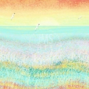 ML418  abstract sea sunset