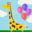COP1199  Birthday Giraffe F