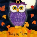 MC3288  Fall owl pumpkin_trick