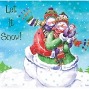 JEN2324  Pom Poms Snowman Couple