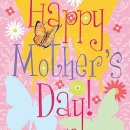 JEN2377  Mother\'s Day Flag Butterflies