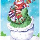 JEN2322  Pom Poms Snowman Coccoa