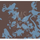 JEN2333  Asian Inspired Blue Birds