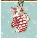 JEN2387  Red stripe_Rustic Mitten_MerryChristmas