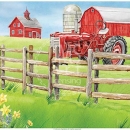 JEN2611  Farm_Tractor_Red_Barn