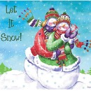 JEN2324  Pom Poms Snowman Couple