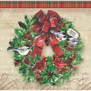 JEN2483  Crimson Bow Wreath